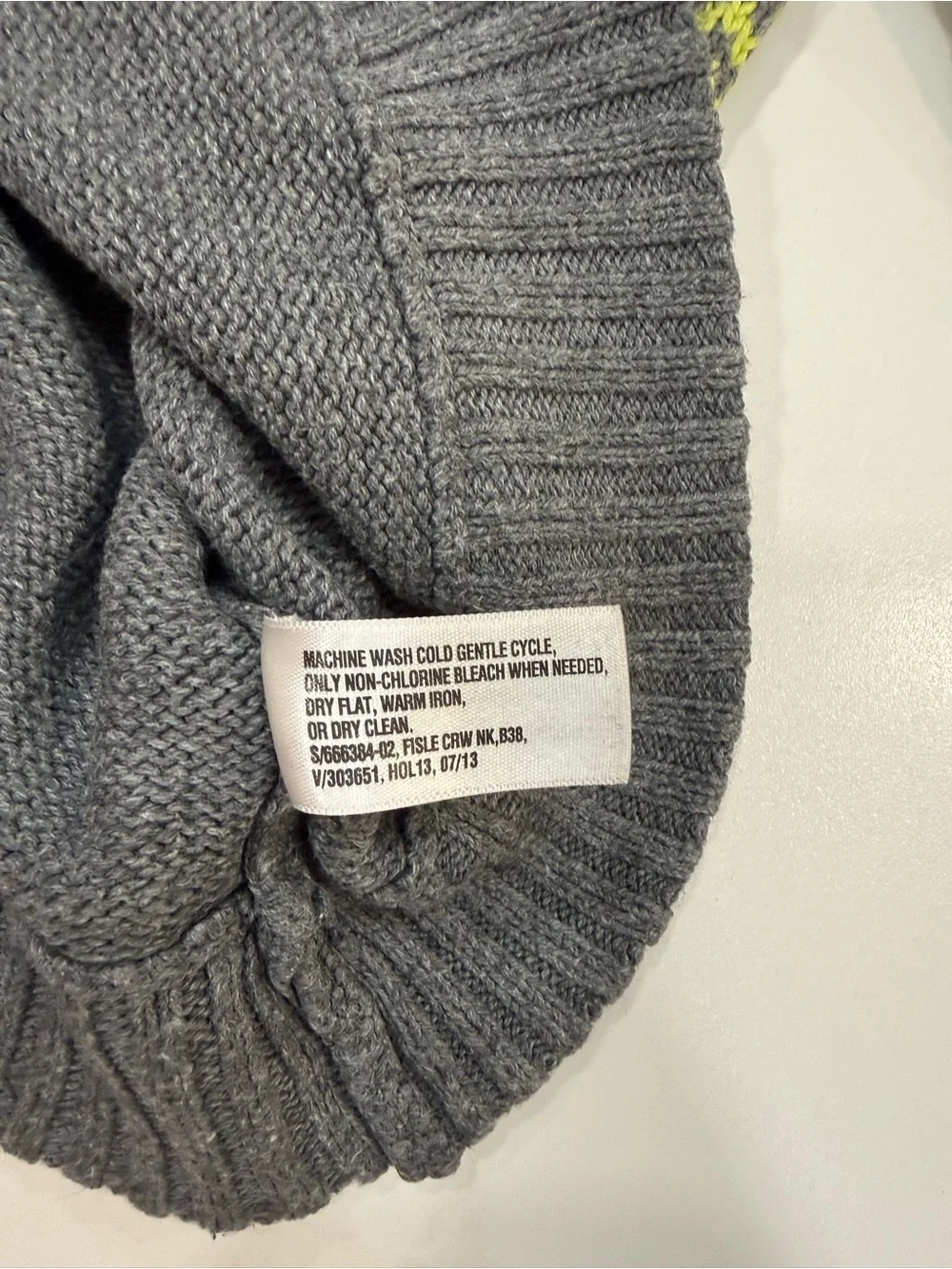 Baby Gap Gray Fair Isle Peace Sign Knit Sweater